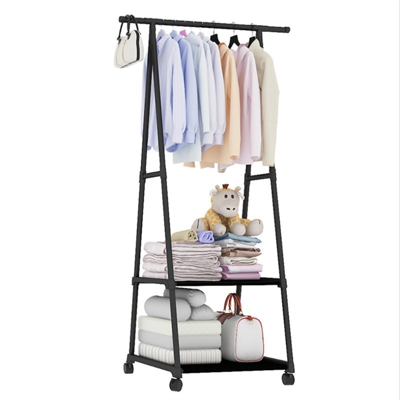 Perchero Organizador con Estante Practiksa color Negro para Ropa