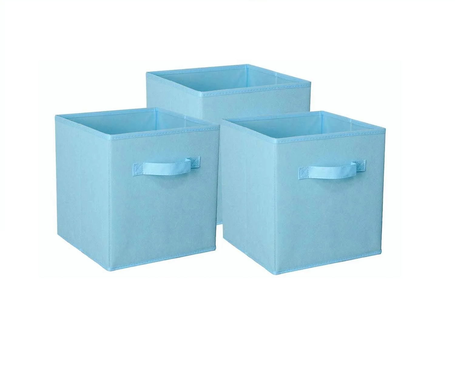 Caja de Almacenamiento Plegable No Tejida 3pz Portátil color Azul