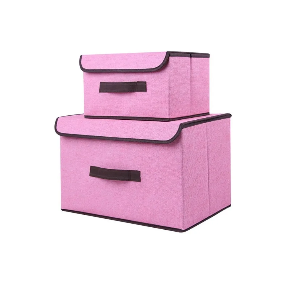 Foto 2 pulgar | Caja De Almacenamiento Plegable Malubero Rosa 2 Pz