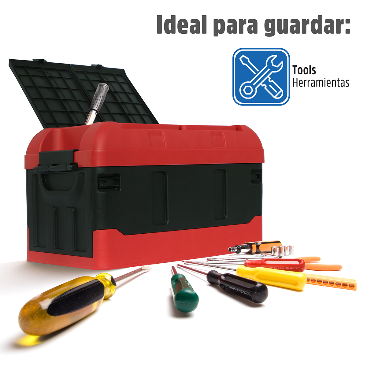 Foto 4 pulgar | Caja Almacenamiento Plegable Ag Box AG-CAPLERN color Rojo Organizador con Tapa 41 L