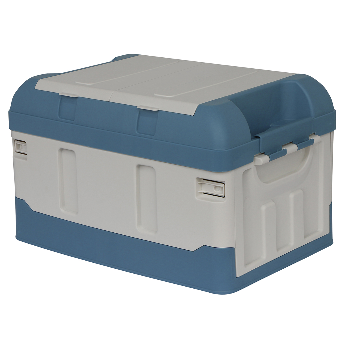 Caja Almacenamiento Plegable Ag Box AG-CAPLEAB color Azul Organizador con Tapa 41 L