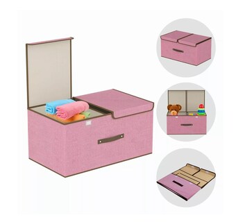 Foto 5 | Caja de Almacenamiento de Ropa Belug color Rosa