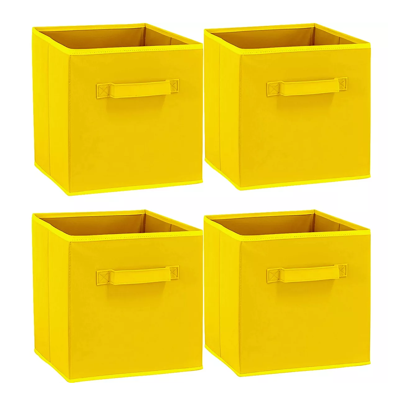 Cajas de Almacenamiento Belug color Amarillo 4 Piezas