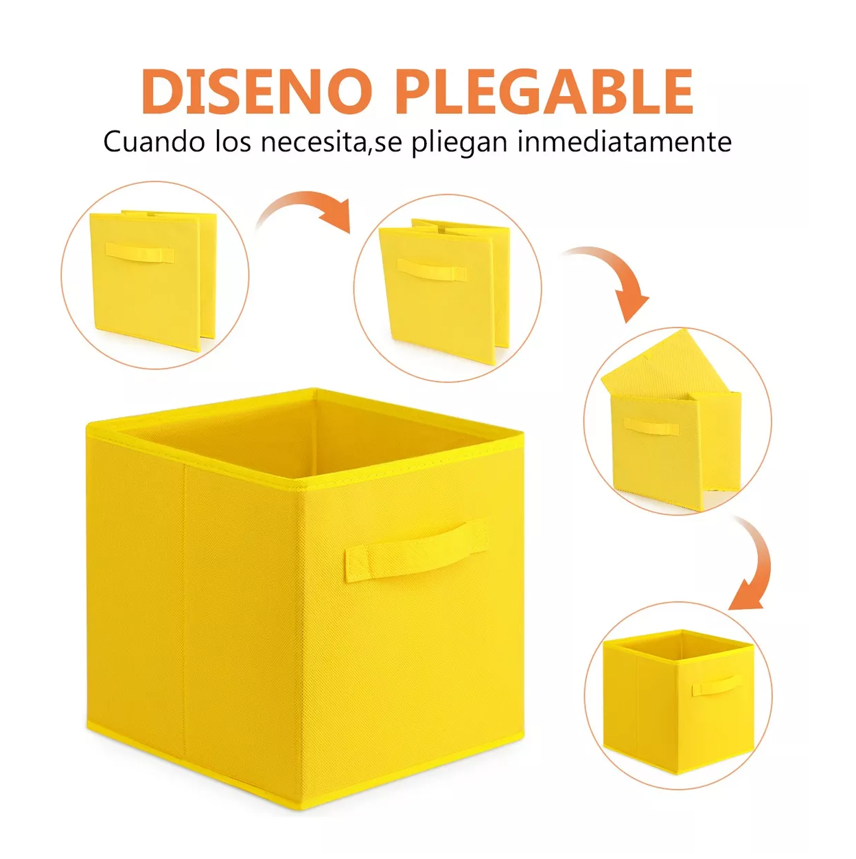 Foto 4 | Cajas de Almacenamiento Belug color Amarillo 4 Piezas