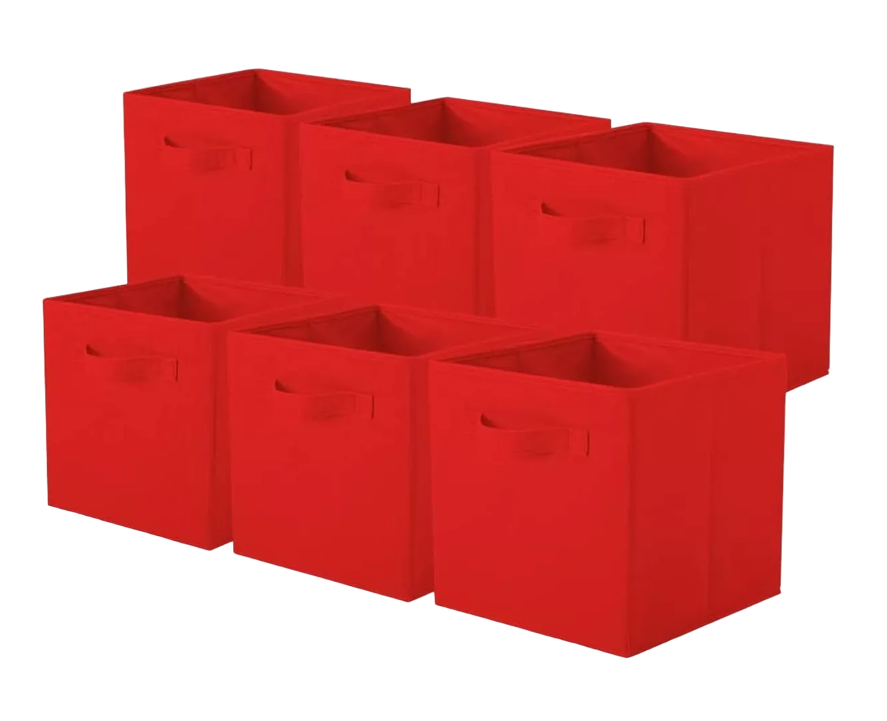 Foto 2 pulgar | Cajas De Almacenamiento De Organizadora Tela Plegables 6 Pcs color Rojo