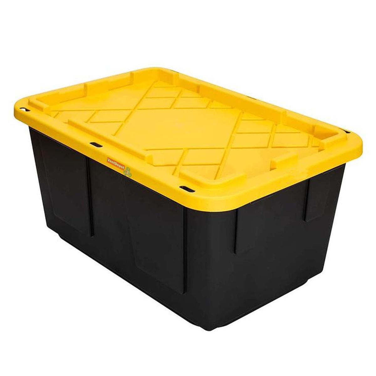 Cajas de Plástico de Almacenamiento Ventdepot Mxxbp-005 5 Piezas Negro y Amarillo