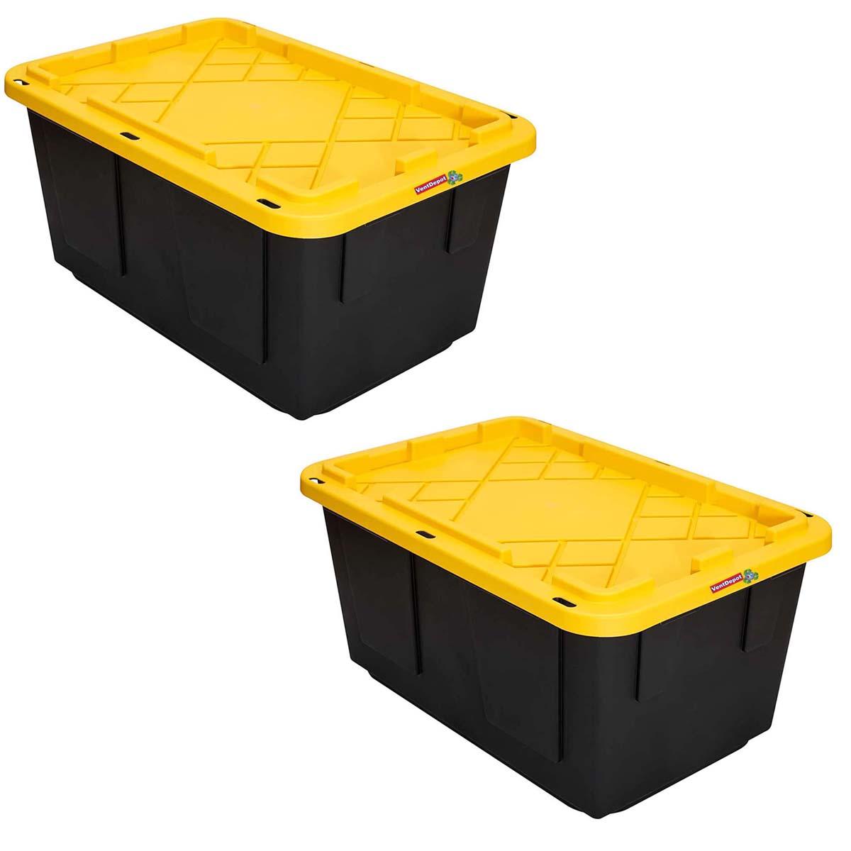 Foto 2 pulgar | Caja Organizadora Durabilidad Ventdepot Mxxbp-002 2 Piezas Negro y Amarillo