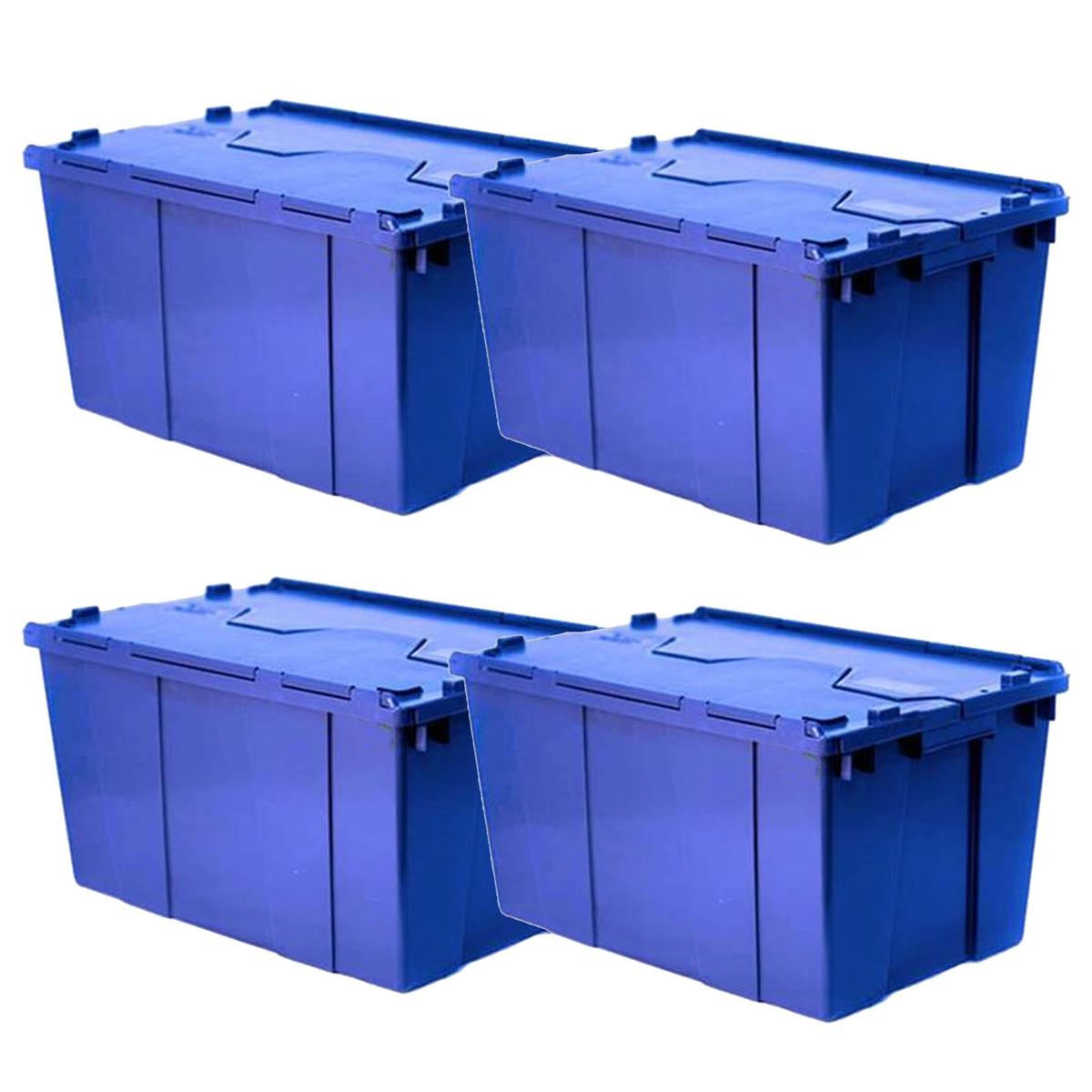 Caja de Plástico Apilable VentDepot Mxxor-010 Azul 4 Piezas