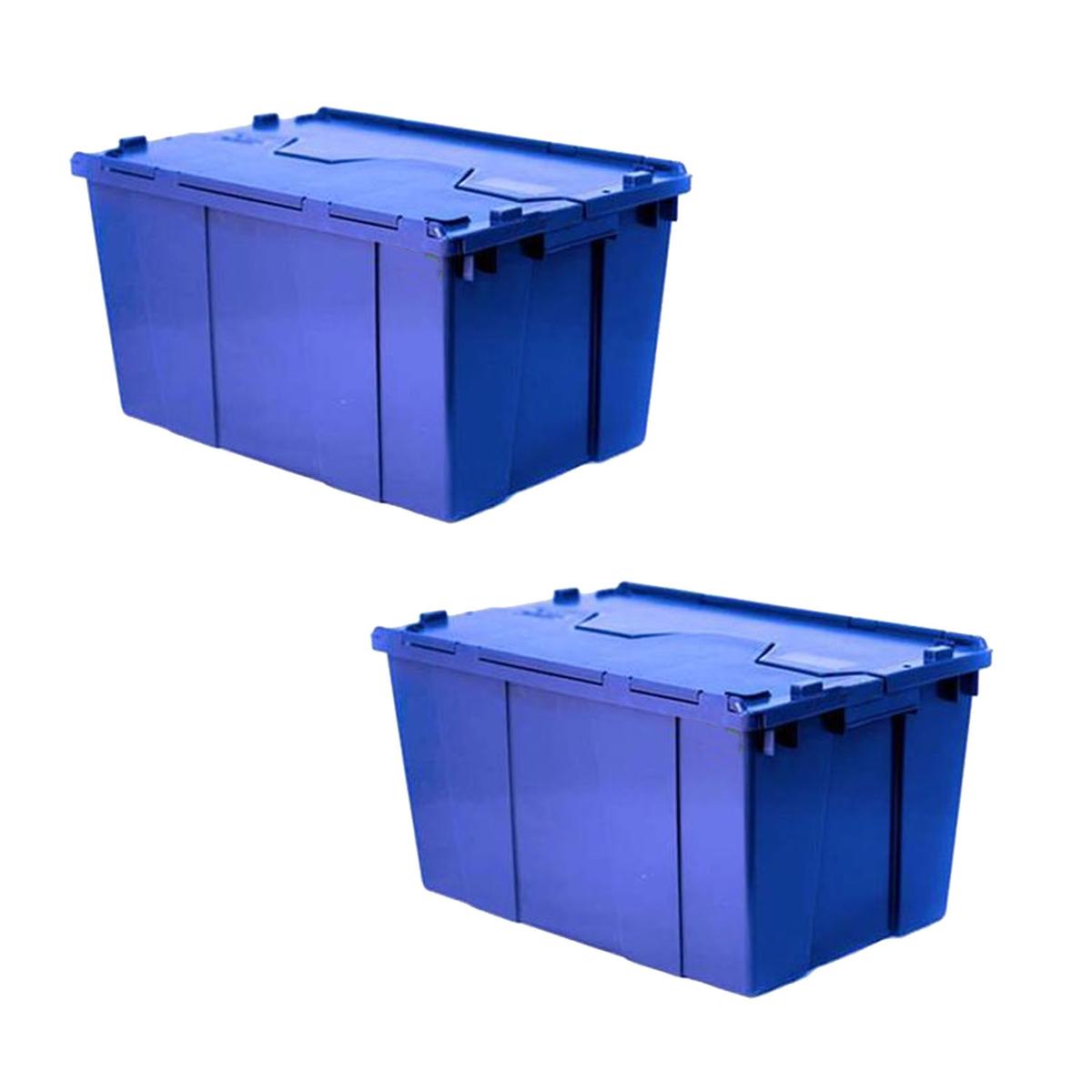 Caja Apilable de Plástico VentDepot Mxxor-008 Azul 2 Piezas