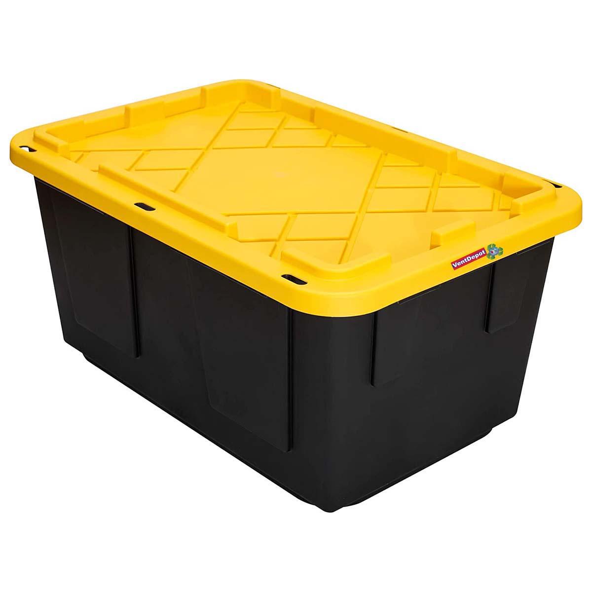 Cajas Organizadora de Plástico con Tapa Ventdepot 1 Pieza  Negro