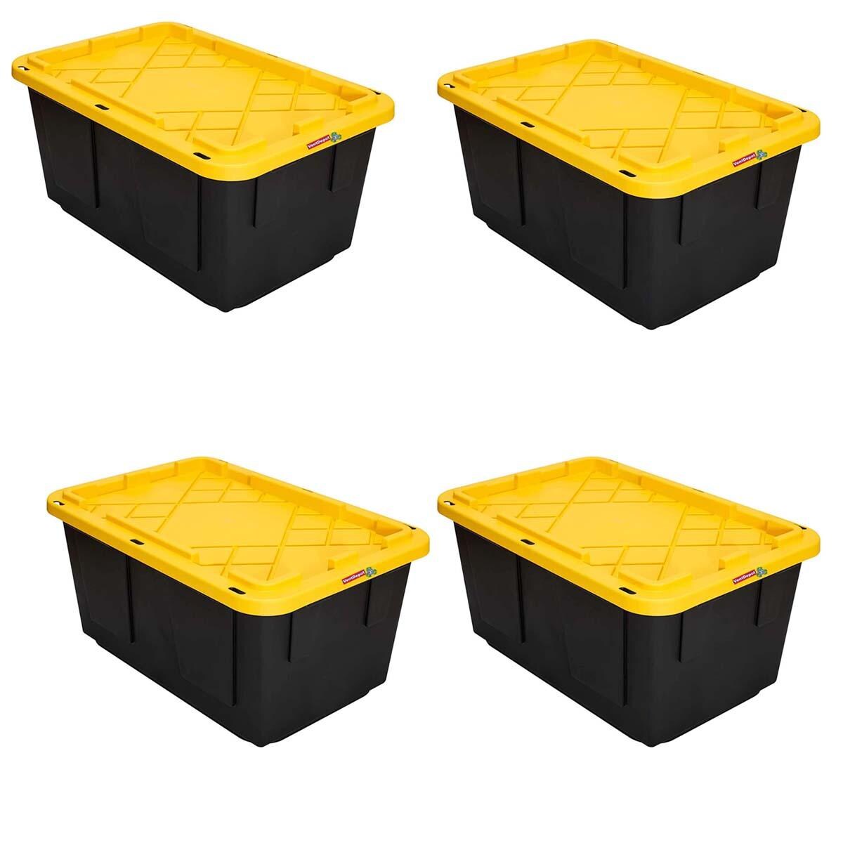 Cajas de Plástico con Orificios Ventdepot Mxxbp-004 4 Piezas Negro y Amarillo $1,591