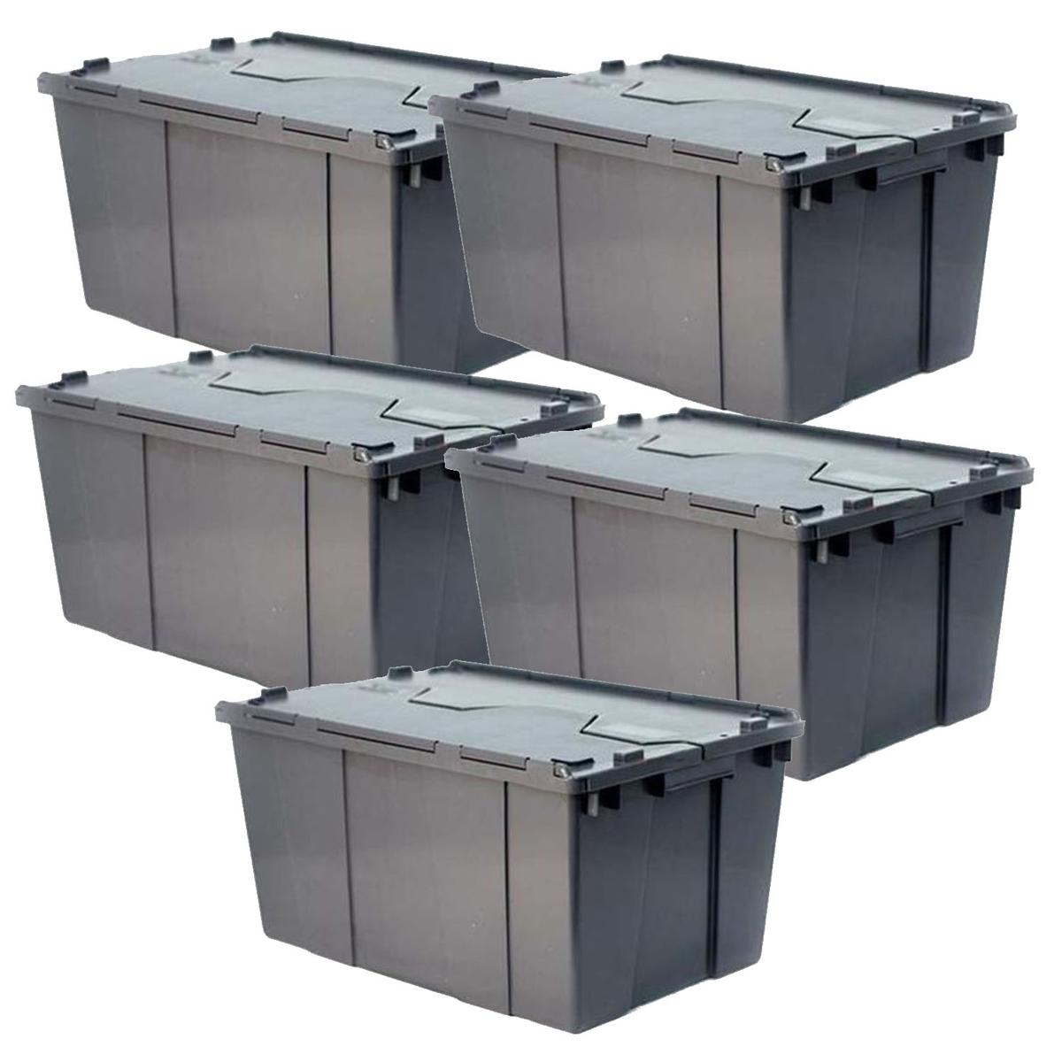 Cajas de Plástico Ventdepot Mxarx-005 5 Piezas Gris