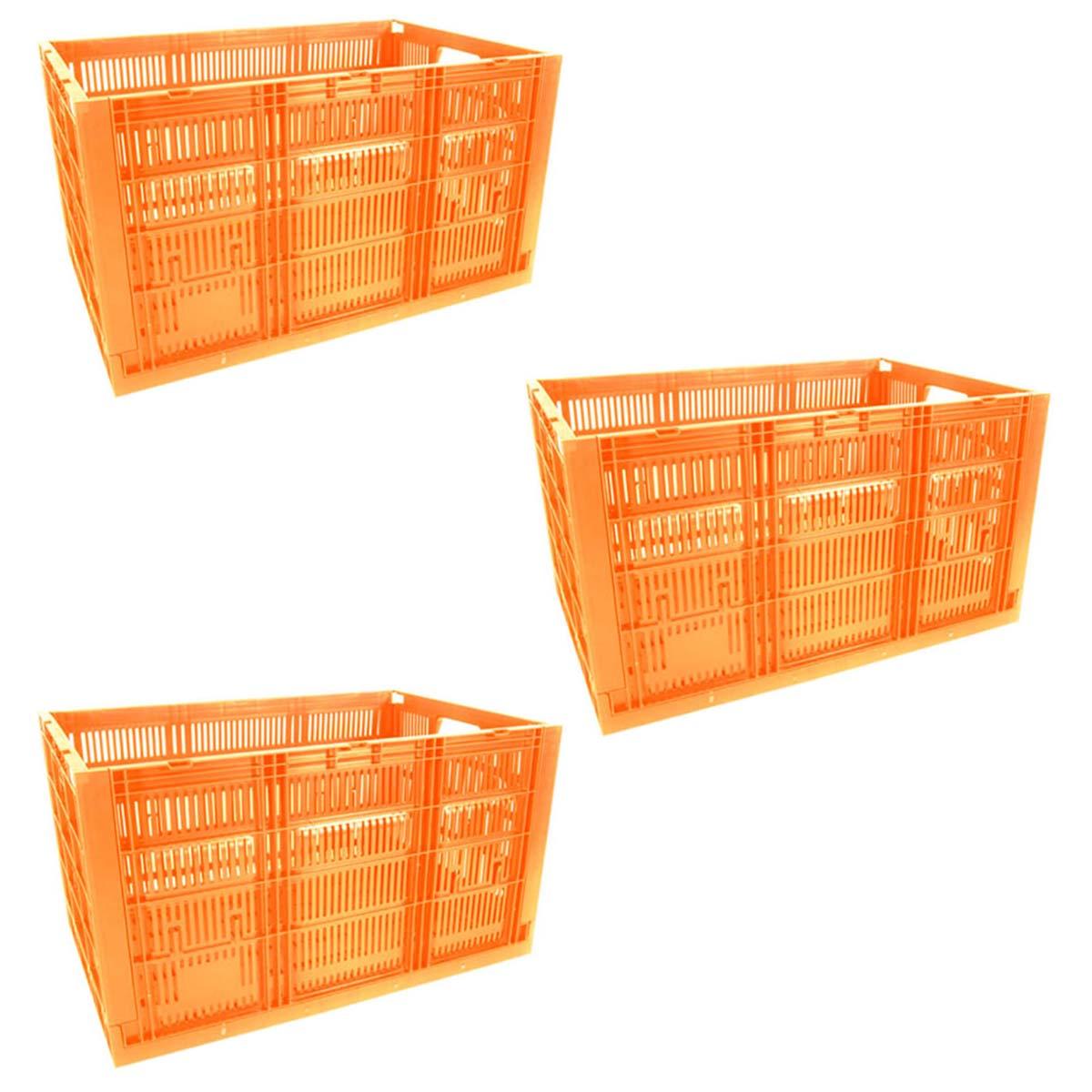 Caja de Almacenamiento Ventdepot color Naranja 3 Piezas $1,924