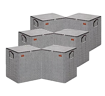 Foto 1 | Cajas de Almacenamiento para Guardar Ropa 6 Piezas a Cuadros