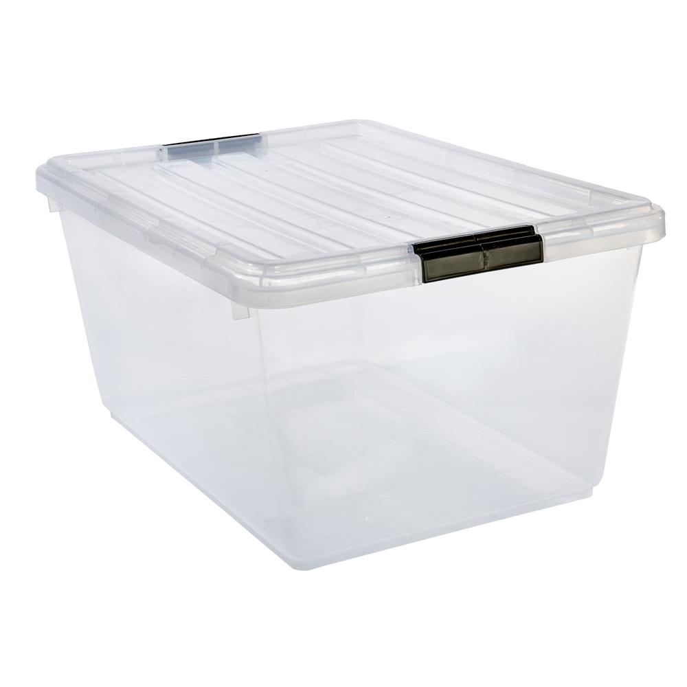 Caja Plástico Organizadora Almacenamiento Tapa Broche