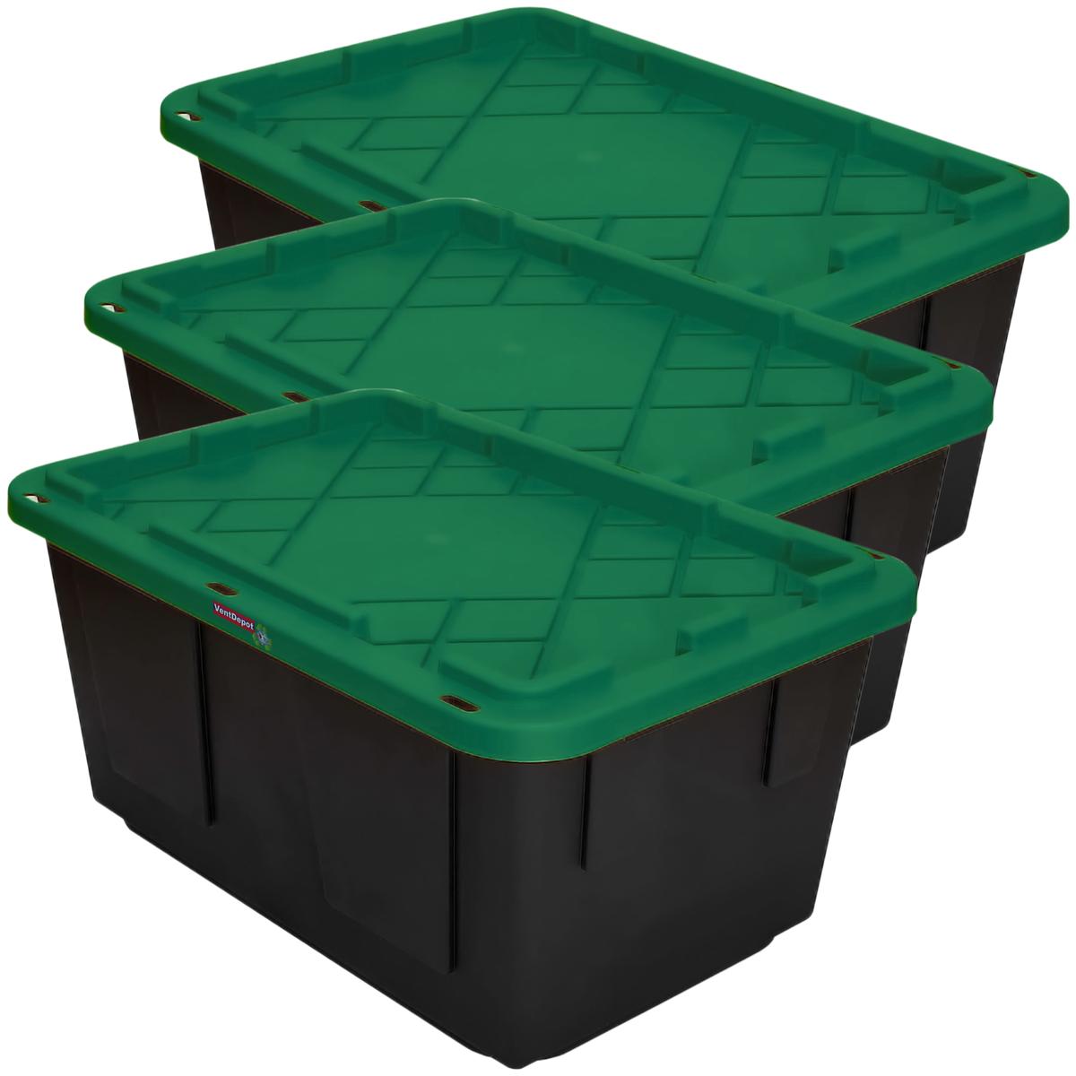 Foto 1 | Caja De Almacenamiento  Ventdepot Mxbog-003 3piezas Negro Y Verde