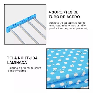 Foto 5 | Librería Y Cubos Organizadores, Almacenamiento De Muebles Azul