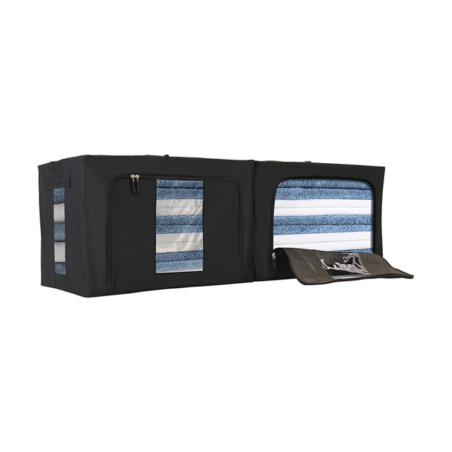 Cajas Flexibles de Almacenamiento y Organización Beautifull Home Negras 2 Piezas