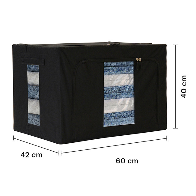 Foto 5 | Cajas Flexibles de Almacenamiento y Organización Beautifull Home Negras 2 Piezas