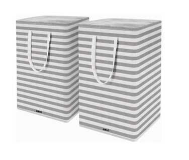 Foto 1 | Cestos Plegables Grandes Gris 2 Piezas 75 l
