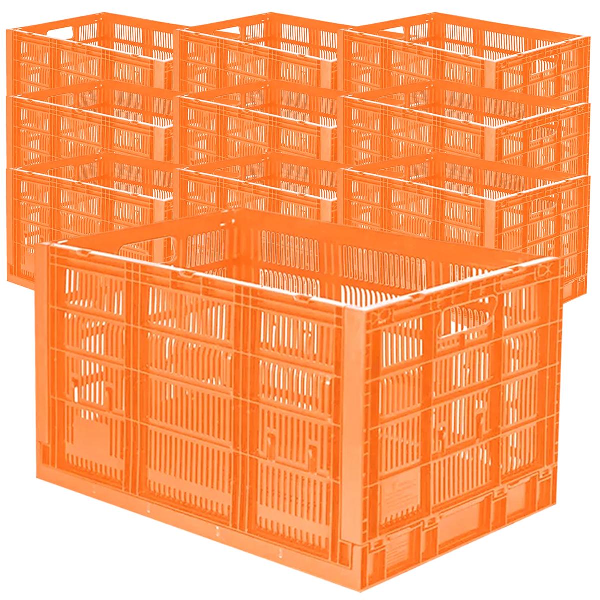 Foto 1 | Cajas Plegables Reutilizables  Ventdepot Mxhxg-006 10 Piezas  Naranj