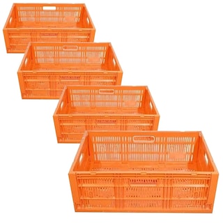 Foto 1 | Cajas Colapsables Eficientes Ventdepot Mxhxh-004 4 Piezas Naranja