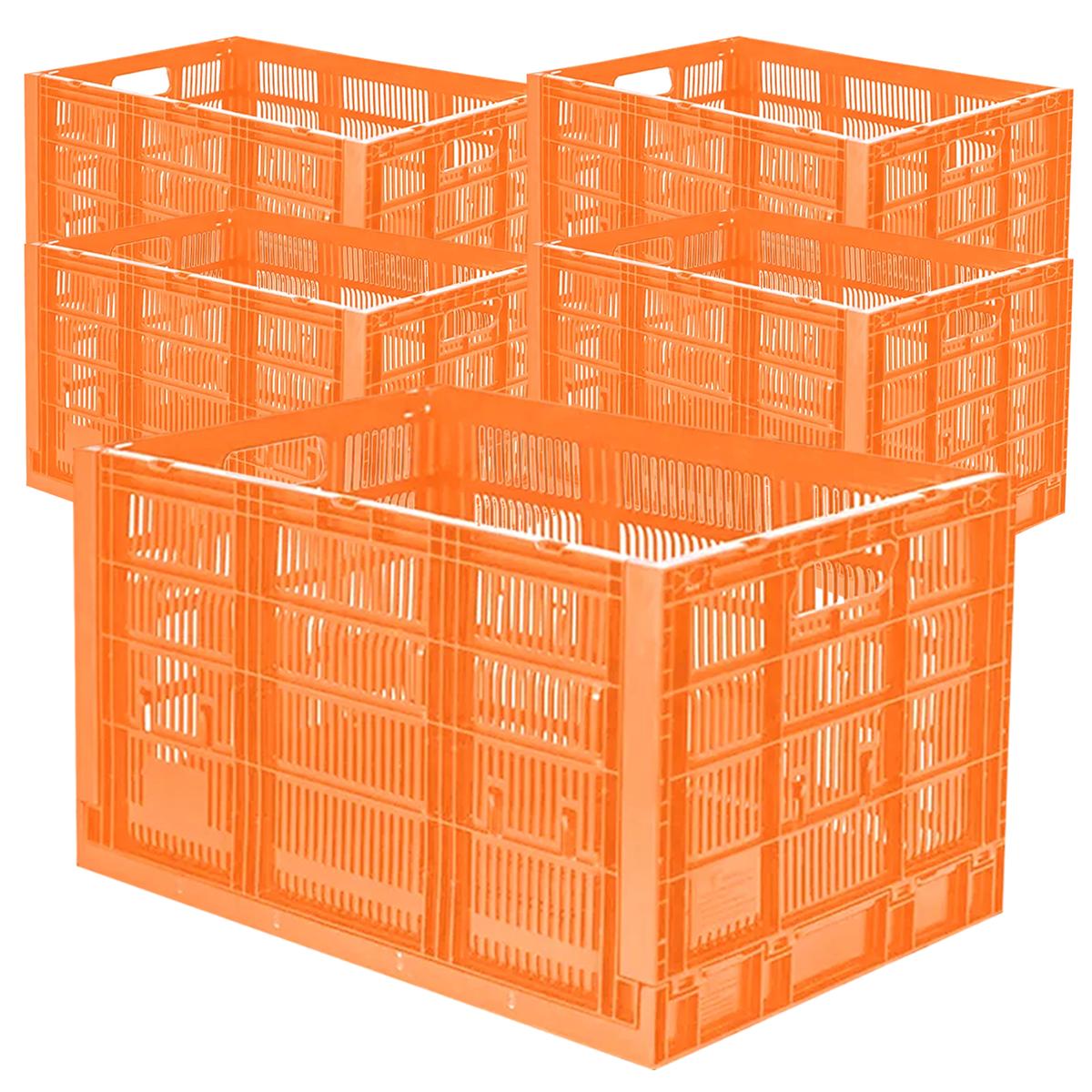Foto 3 pulgar | Cajas Plegables Resistentes Ventdepot Mxhxg-005 5 Piezas  Naranja