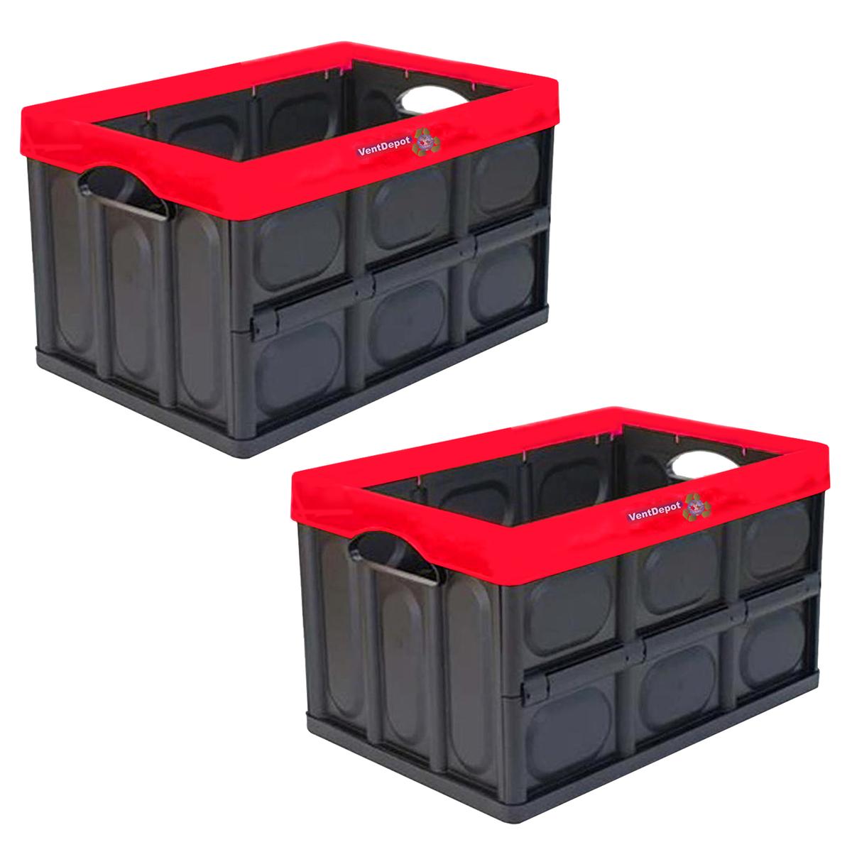 Foto 3 pulgar | Caja Plegable De Almacenamiento Ventdepot Mxitr-002 2 Piezas  Negro Y Rojo