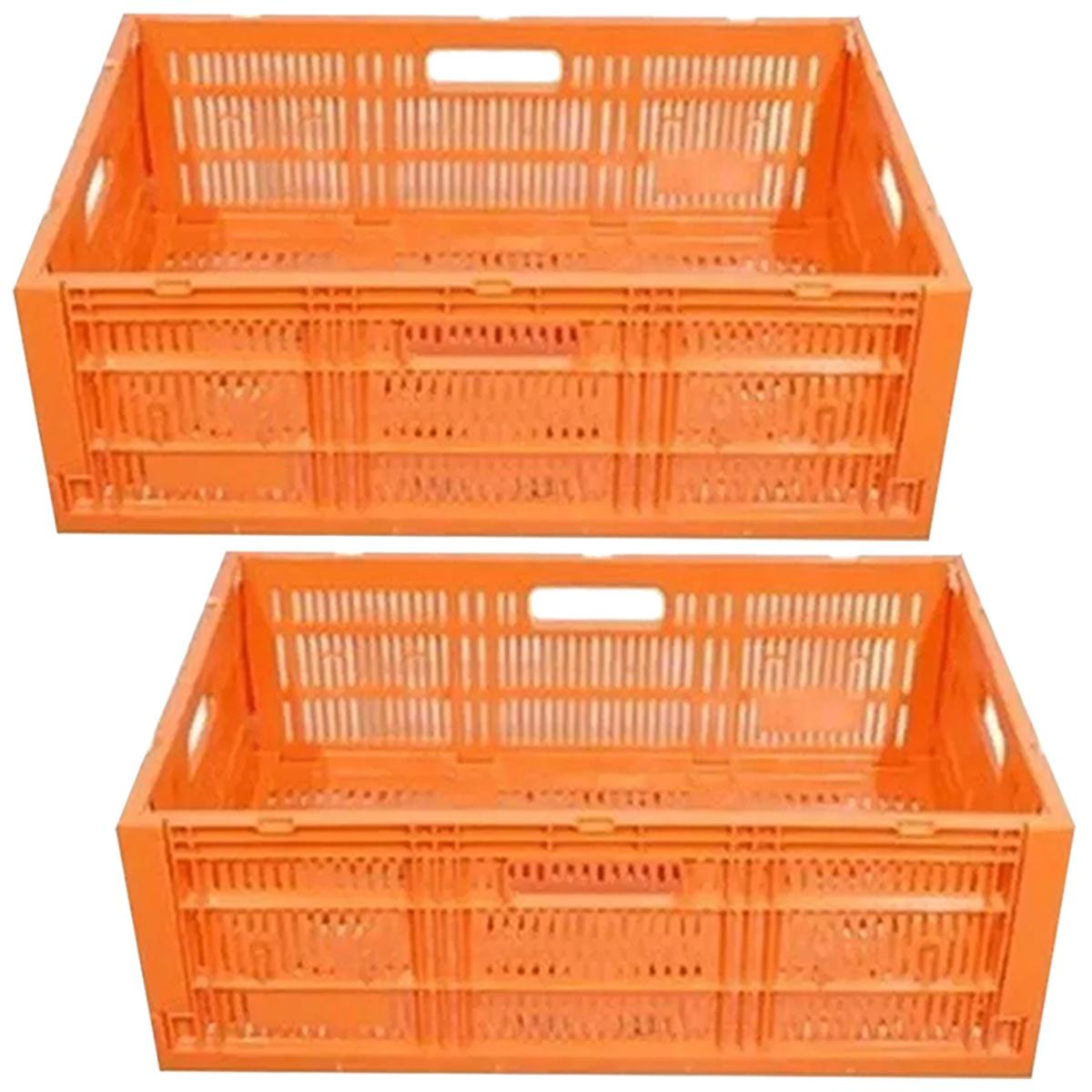 Foto 2 pulgar | Cajas Colapsables Duraderas Ventdepot Mxhxh-002 2 Piezas  Naranja