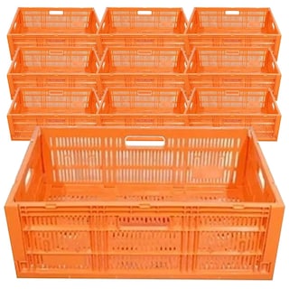 Foto 1 | Cajas Colapsables Reutilizables Ventdepot Mxhxh-006 10 Piezas Naranja