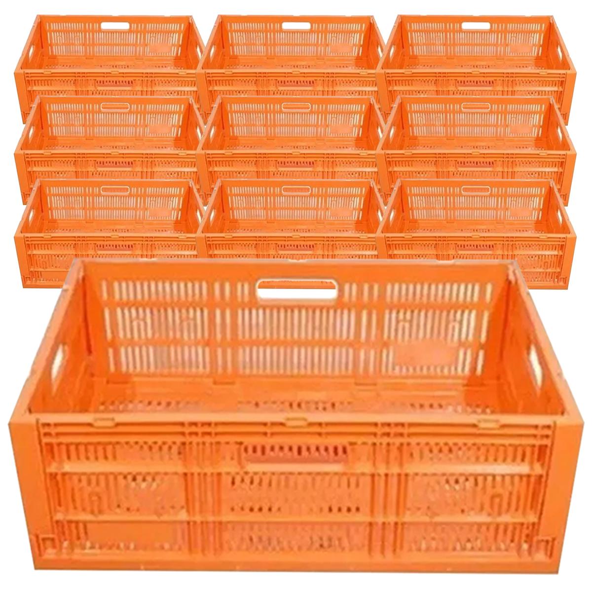 Foto 2 | Cajas Colapsables Reutilizables Ventdepot Mxhxh-006 10 Piezas  Naranja