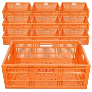 Foto 2 | Cajas Colapsables Reutilizables Ventdepot Mxhxh-006 10 Piezas Naranja