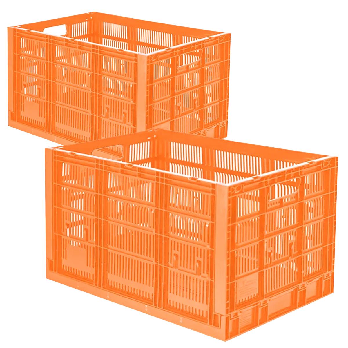 Foto 3 pulgar | Cajas Plegables Prácticas  Ventdepot Mxhxg-002 2 Piezas  Naranja