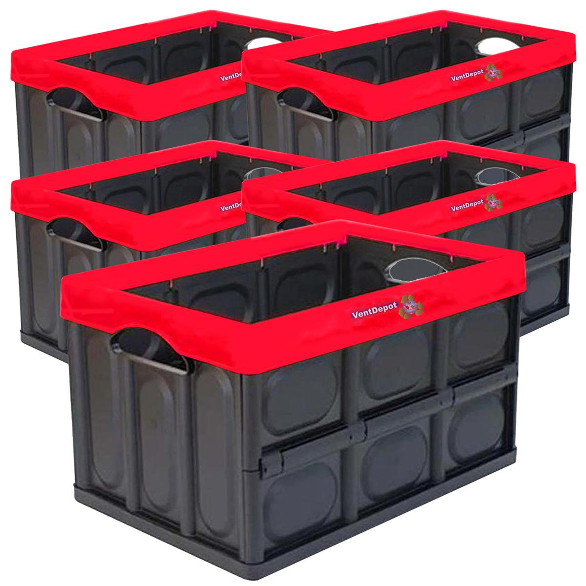 Foto 3 pulgar | Caja Industrial Para Negocio Ventdepot Mxitr-005 5 Piezas  Negro Y Rojo