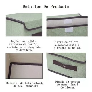 Foto 3 | Cajas Organizadoras de Tela con Tapa 6 Piezas