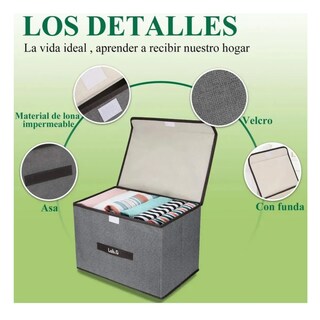 Foto 4 | Cajas Organizadoras de Tela con Tapa 6 Piezas