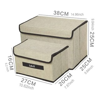 Foto 5 | Cajas Organizadoras de Tela con Tapa 6 Piezas