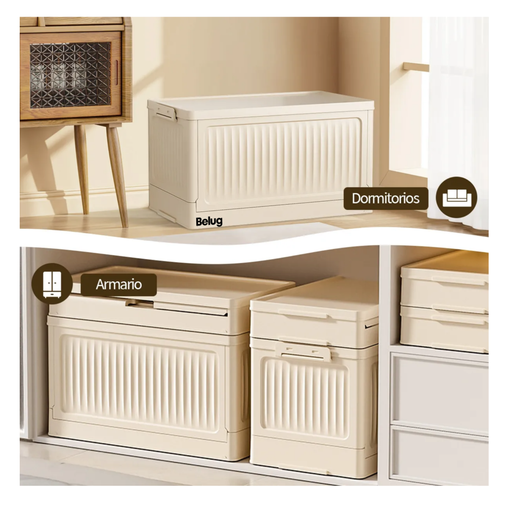 Foto 4 pulgar | Caja Plegable Belug Beige