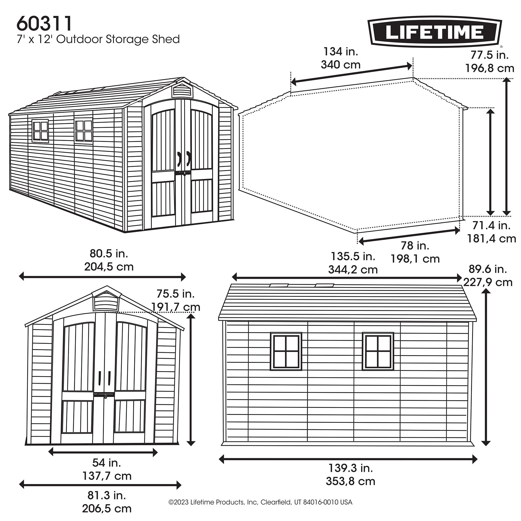 Foto 4 pulgar | Cobertizo Lifetime De 2.06m X 3.53m