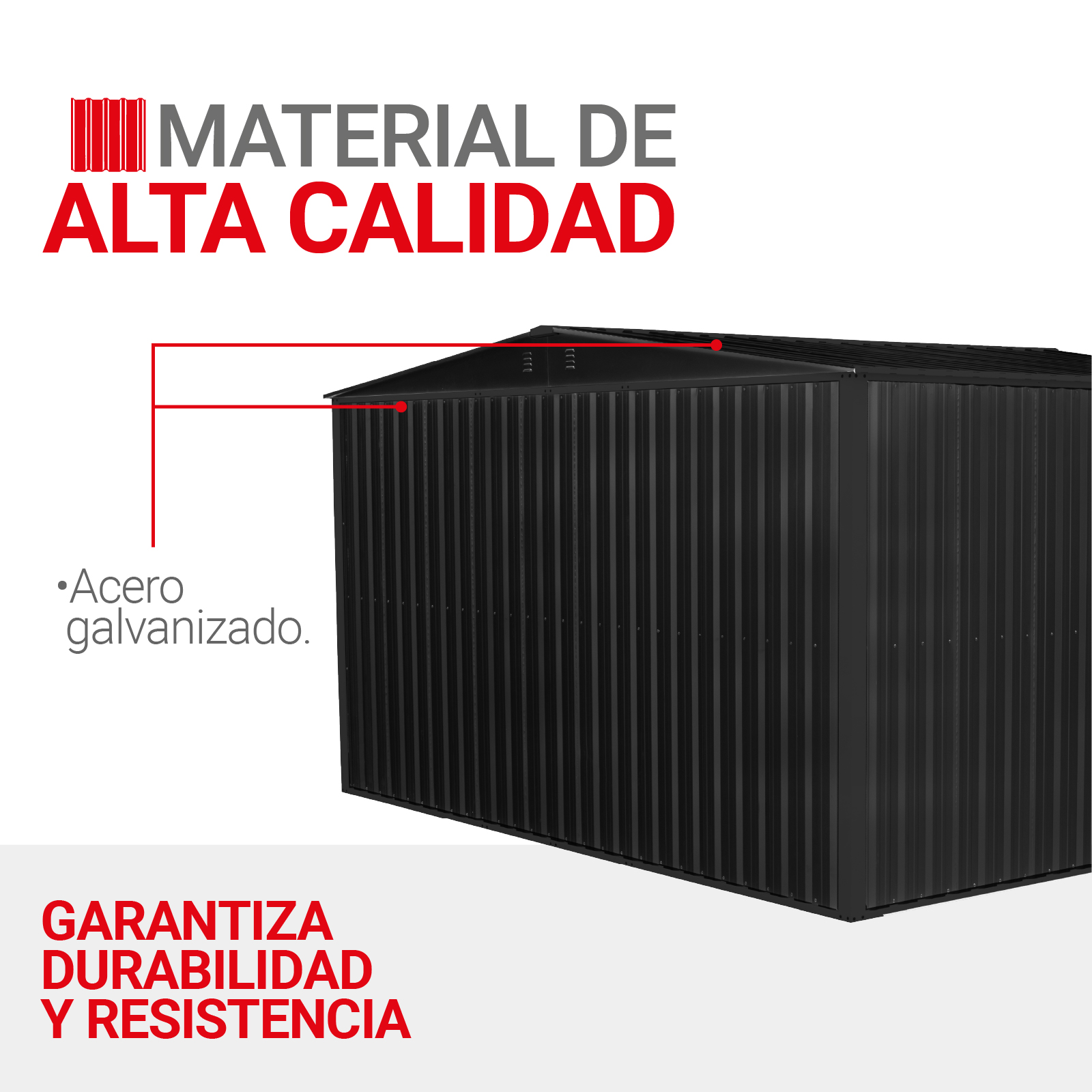 Foto 4 pulgar | Cobertizo De Almacenamiento Bodega Amplia Para Exteriores