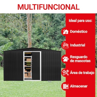 Foto 6 | Cobertizo De Almacenamiento Bodega Amplia Para Exteriores