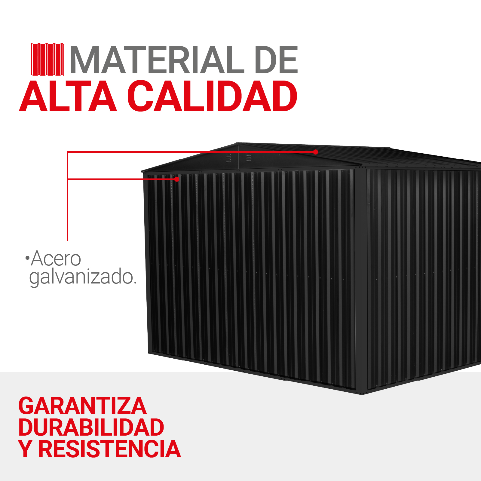 Foto 4 pulgar | Almacen Bodega Cobertizo Contenedor De Acero Para Exteriores
