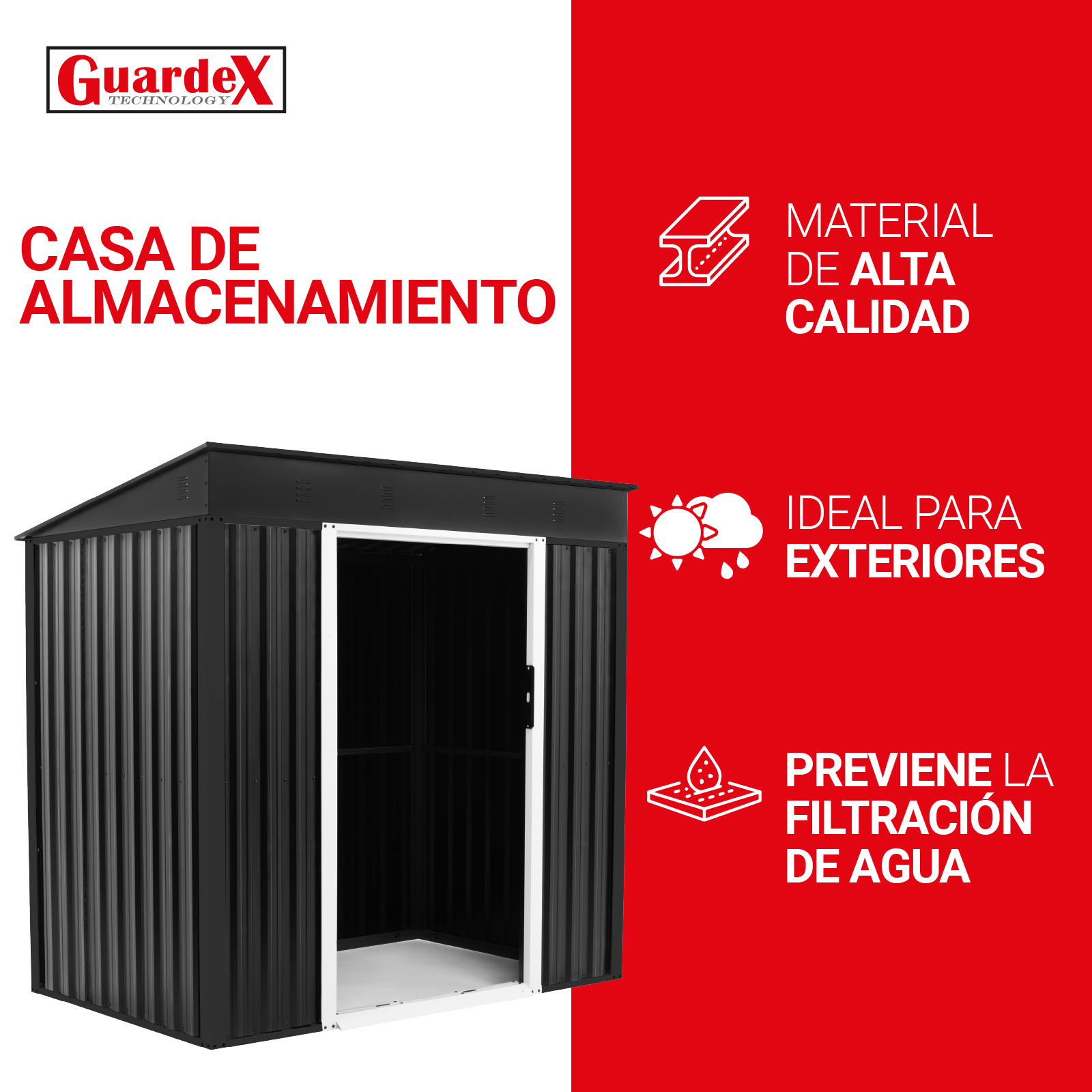 Foto 3 pulgar | Bodega De Almacenamiento Cobertizo De Acero Para Exteriores