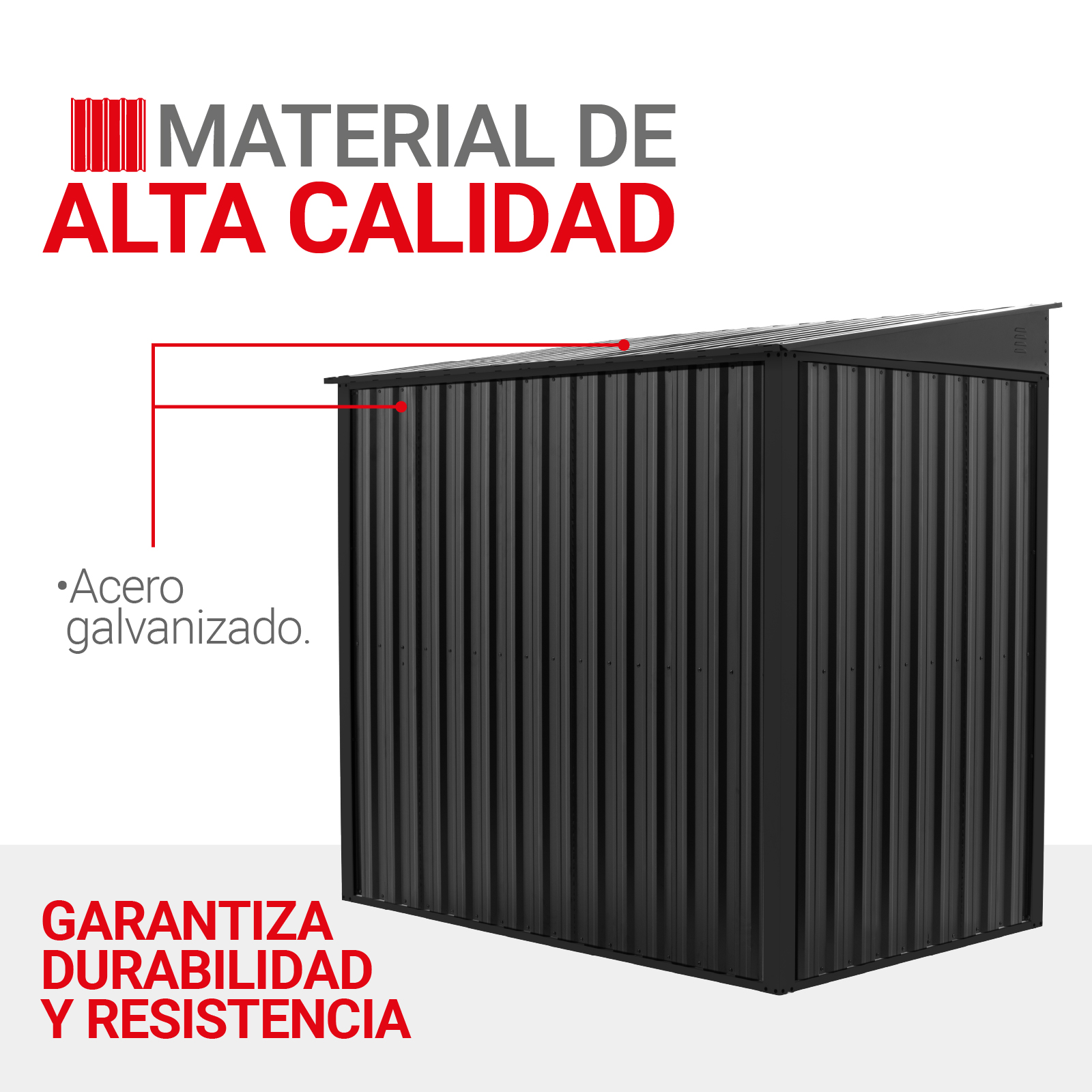 Foto 4 pulgar | Bodega De Almacenamiento Cobertizo De Acero Para Exteriores