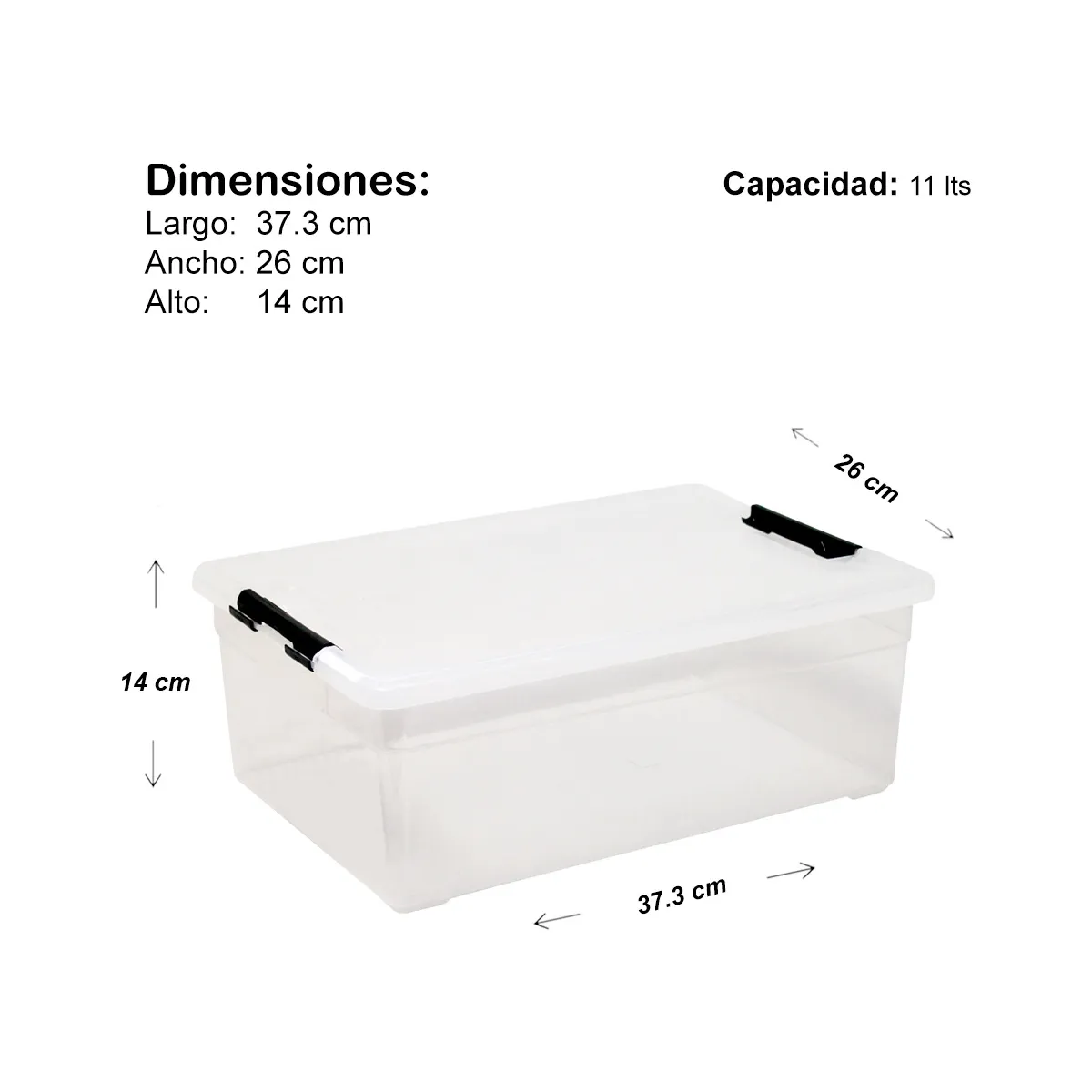 Foto 5 pulgar | Caja de Almacenamiento Eo Safe Imports ESI-20493 Transparente 10 L 3 Piezas