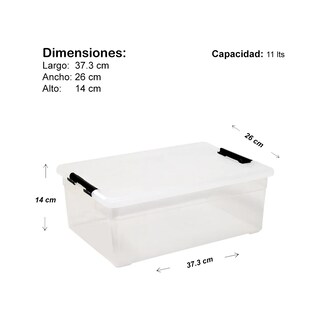 Foto 4 | Caja de Almacenamiento Eo Safe Imports ESI-20493 Transparente 10 L 3 Piezas