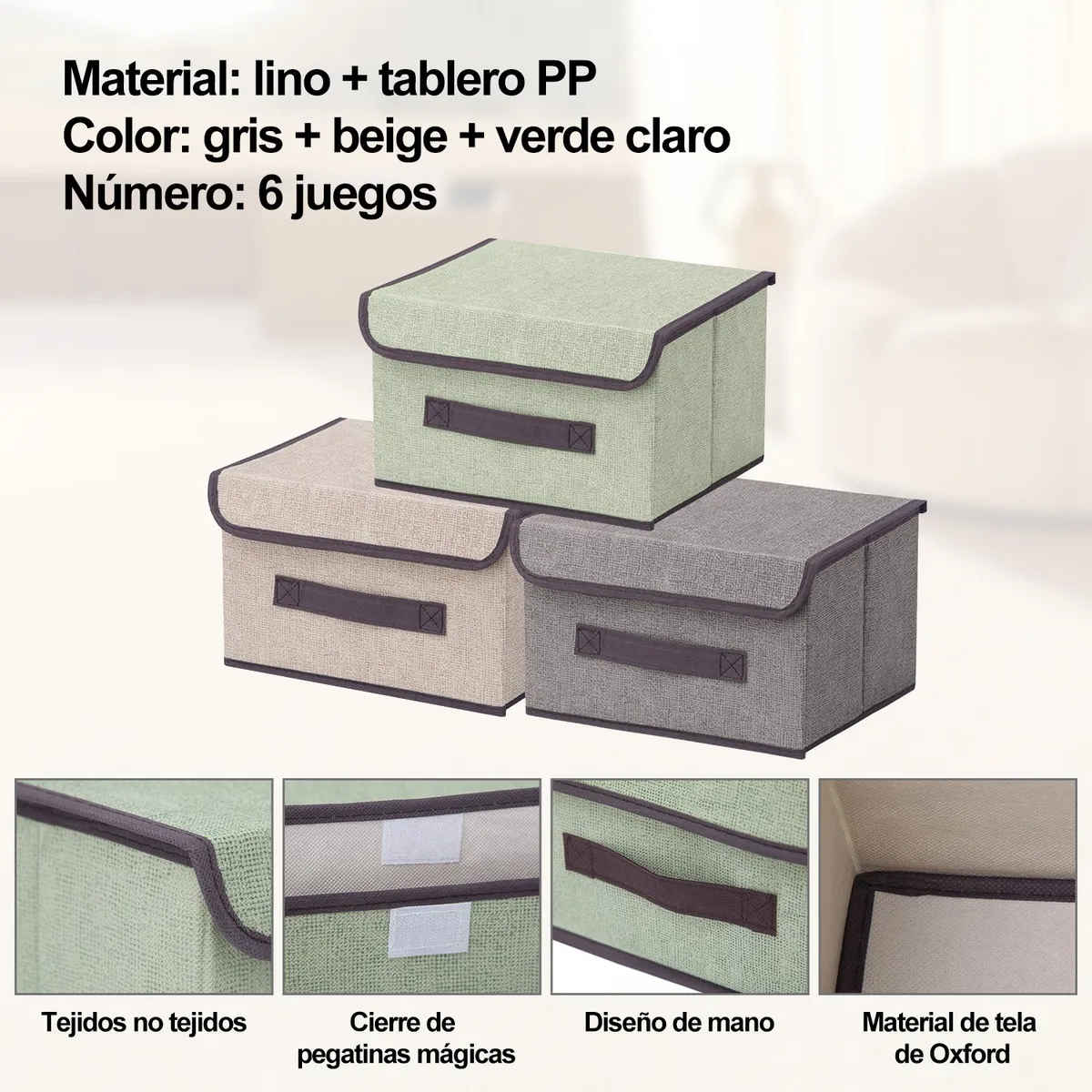 Foto 3 pulgar | Caja de Almacenamiento Eo Safe Imports ESI-20495 Multicolor 6 Piezas