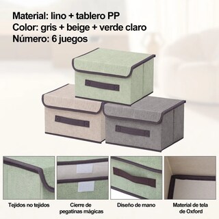 Foto 2 | Caja de Almacenamiento Eo Safe Imports ESI-20495 Multicolor 6 Piezas