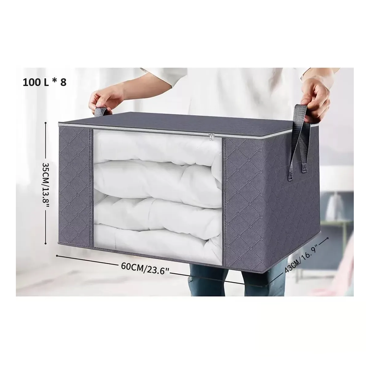 Foto 4 pulgar | Caja Organizador Eo Safe Imports ESI-20496 Gris 8 Piezas