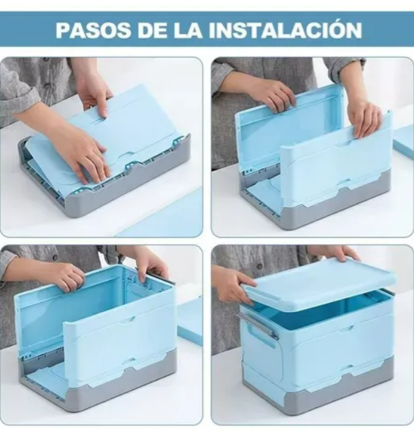 Foto 4 pulgar | Xtellar Caja De Almacenamiento Plegable Premium De 16l Con Asas Y Tapa Segura